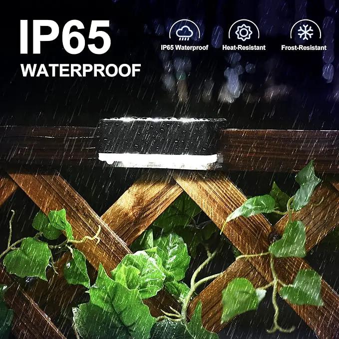 SOLPEX Solar Fence Lights, 6 LEDs Solar Lights Outdoor Waterproof Solar Powered for Deck, Stair, Front Porch, Balcony, Walkway, Garden, Yard, Patio, Pool Decor, IP65 Waterproof (16 Pack, Cold White) by GreenHaven Gardens