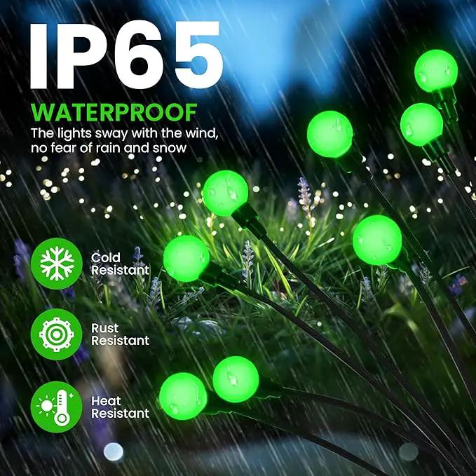 Solar Garden Lights,Solar Firefly Lights for Outdoor,Waterproof Garden Decor for Yard Patio Pathway Lawn, Green by GreenHaven Gardens
