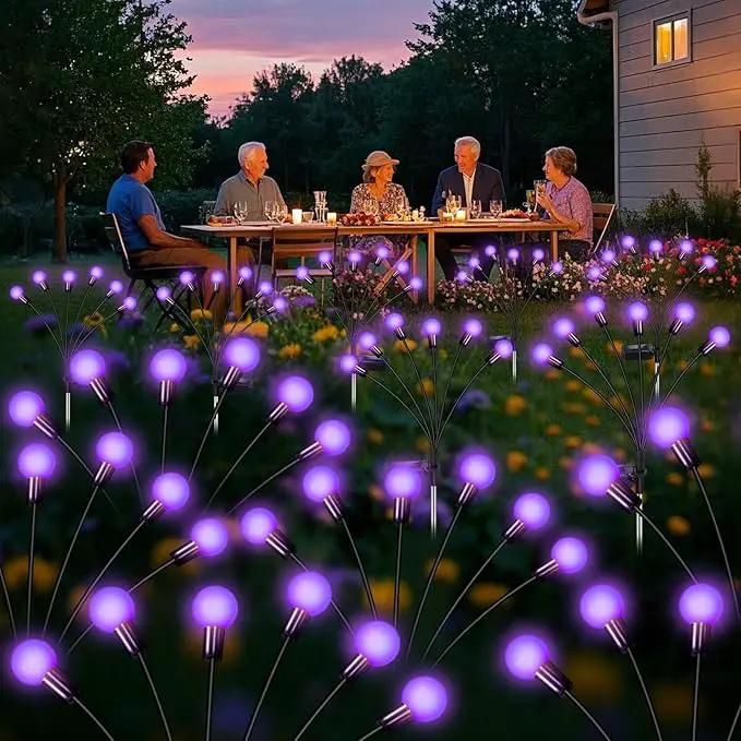 Solar Garden Lights Outdoor, Waterproof Solar Powered Lights for Yard Pathway Patio, Swaying Lawn Decor as Gardening Gifts for Women Holiday (Purple, 4 Pack 24 LED) by GreenHaven Gardens