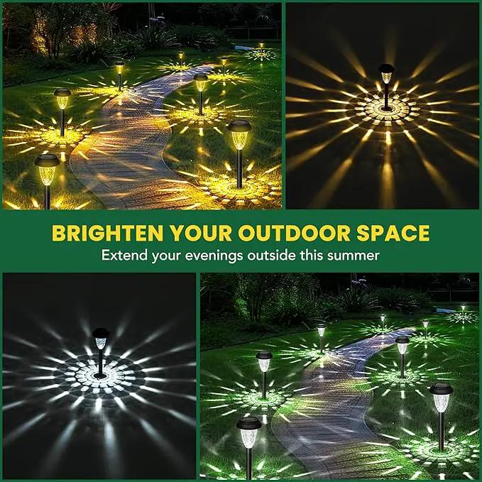 GIGALUMI 16 Pack Solar Lights Outdoor Waterproof, Warm White Pathway Light Solar Powered, Landscape Lighting, Garden Lights for Decor, Patio, Garden, Yard, Pathways, Walkways by GreenHaven Gardens