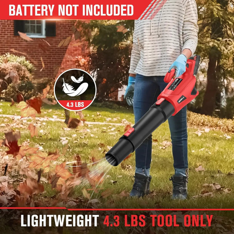 Cordless Leaf Blower Up to 500CFM Compatible with Milwaukee M18 Battery (Tool Only), Electric Leaf Blower Cordless with 5 Speed Modes, Battery Powered Leaf Blowers for Lawn Care, Yard by GreenHaven Gardens