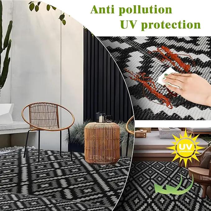 Outdoor Rug 9x12 ft Waterproof, Reversible Outdoor Plastic Straw Rug for Patios Clearance, Outdoor Area Rug Carpet RV Mat for Camping Backyard Deck Porch by GreenHaven Gardens