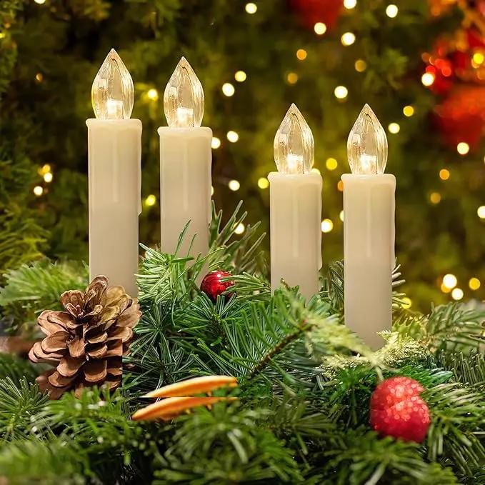 30 PCS Flameless LED Taper Candles Battery Operated Christmas Tree Candle Lights Electric Fake Candles with Remote Timer Perfect for Holiday Home Garden Wedding Parties Decor (30 PCS,Ivory) by GreenHaven Gardens