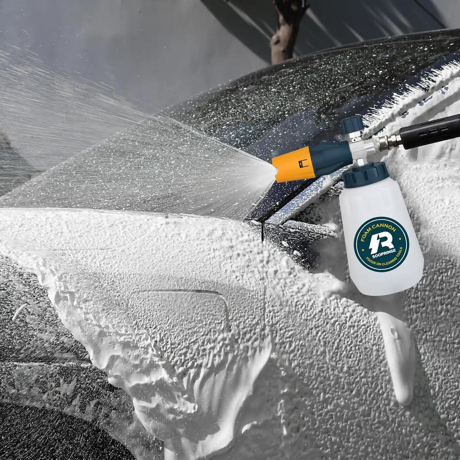 Sooprinse Foam Cannon with 1/4 Inch Quick Connector, Heavy Duty Car Foam Blaster Wide Neck Adjustable Snow Foam Lance for Pressure Washer, 1 Liter by GreenHaven Gardens