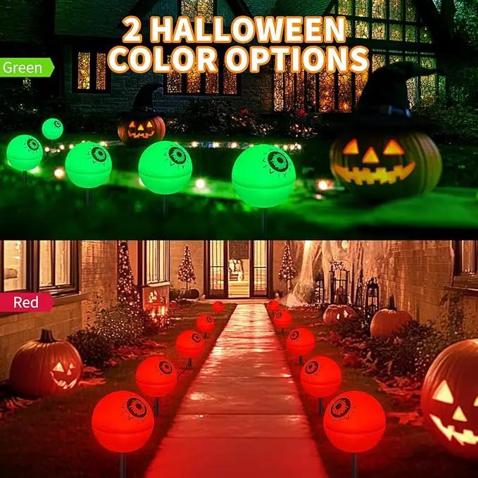 Upgraded 5 Pack Solar Halloween Garden Lights Outdoor Halloween Decorations, LED Waterproof Solar Globe Lights for Outside Yard Patio Pathway Party Halloween Decor, YS002-1 by GreenHaven Gardens