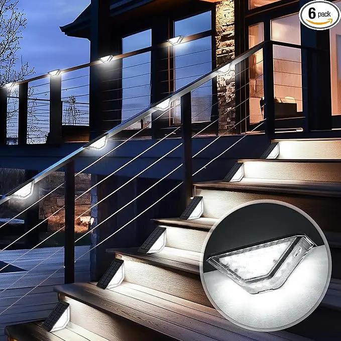 SOLPEX Solar Step Lights Outdoor,Solar Deck Lights for Outside,Two-Sided Stair Lights with 33 LEDs,Waterproof IP65 for Garden,Fence,Deck,Steps,Stair,Porch（16 Pack,Cold White） by GreenHaven Gardens