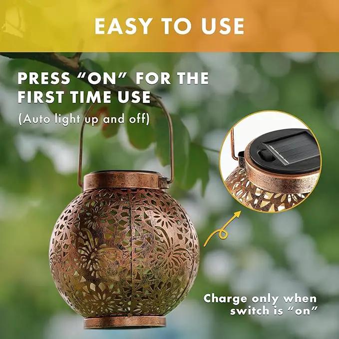 MAGGIFT 2 Pack Solar Lanterns Outdoor Waterproof Hanging Lantern Lights Decorative Solar Light for Garden Table Patio Yard Pathway Walkway,Unique Gifts for Women Gardening,Warm White. by GreenHaven Gardens