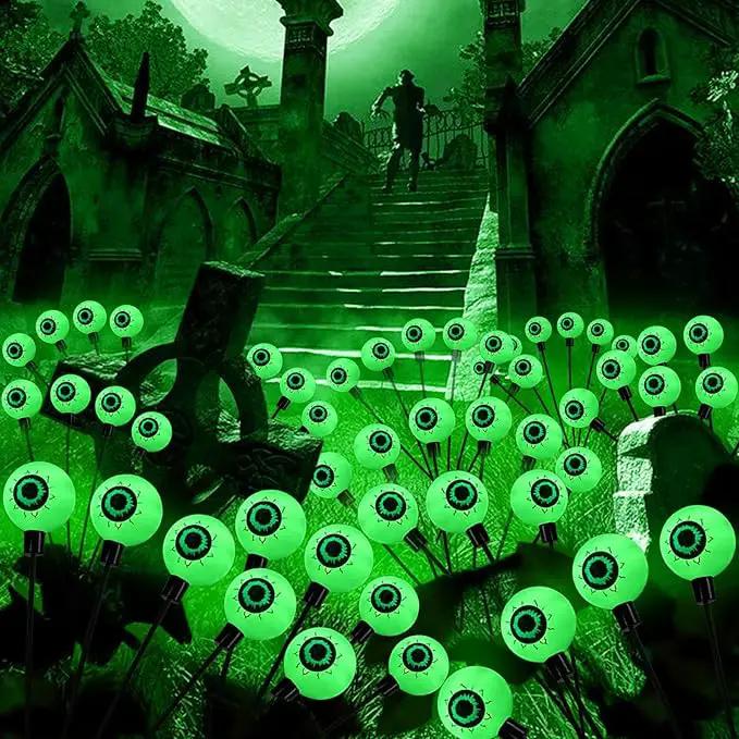 Aogist Halloween Decorations Eyeball Swaying Firefly Light Bright Long Standby Time Waterproof Outdoor Lights for Beautiful Spaces Garden Yard Lawn Pathway Porch Party Decor (Green, 2 Pack-12 LEDs) by GreenHaven Gardens