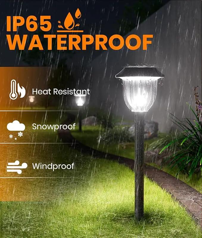 AOSEA LED Solar Lights for Outside,12000K 6 Pack Solar Lights Outdoor IP65 Waterproof,Landscape Lighting,Garden Decorative for Yard,Patio,Landscape,Pathway,Sidewalk,Driveway,Lawn (Cold White) by GreenHaven Gardens