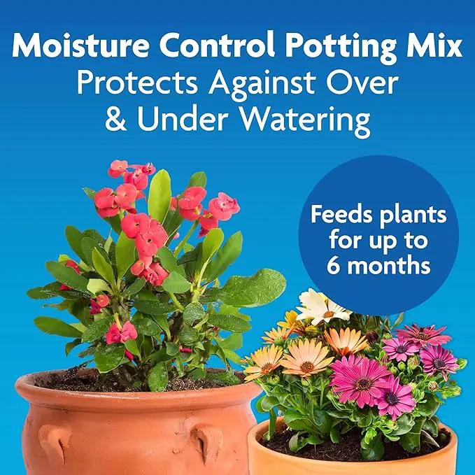 Miracle-Gro Moisture Control Potting Mix, For Container Plants, Protects against Over- and Under-Watering, 8 qt., 3-Pack by GreenHaven Gardens