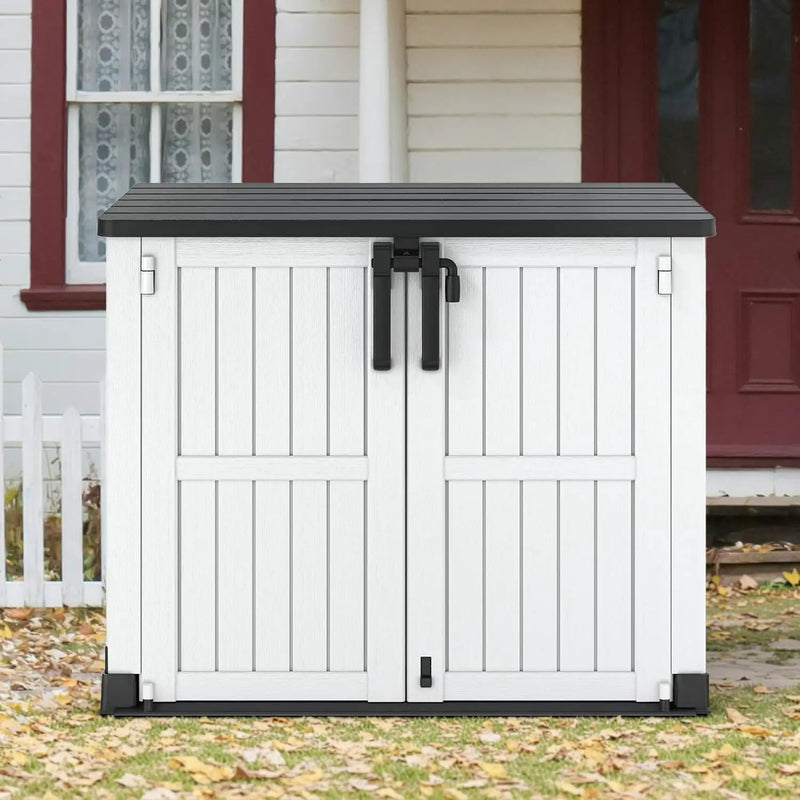 NUNU LAB Outdoor Storage Cabinet 36 Cu.Ft Garden Storage Shed Waterproof Lockable for Garden Hoses, Generator, and Lawn Mower by GreenHaven Gardens