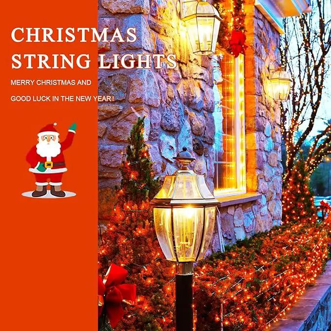 JMEXSUSS 500 LED Orange Christmas Lights Outdoor, 173ft Thanksgiving String Lights Plug in, Waterproof 8 Modes Orange String Lights for Party House Tree Fall Thanksgiving Decorations by GreenHaven Gardens
