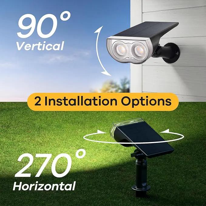 Consciot Solar Spotlights Outdoor, Daylight IP67 Waterproof 2-in-1 Solar Spot Lights, Durable Christmas Decorations Lights for Garden Yard Pathway Driveway Porch Walkway, Auto On/Off, 6 Pack by GreenHaven Gardens