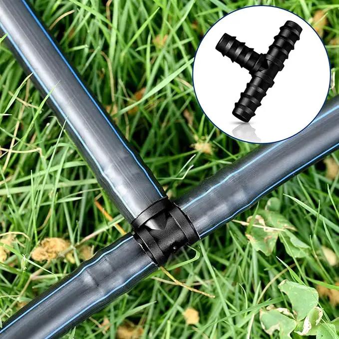 Maitys Irrigation Fittings Kit for Tubing 32 Piece Set, 8 Tees, 8 Couplings, 8 Elbows and 8 End Cap Plugs Barbed Connectors for Drip Sprinkler Systems, Garden, Patio, Lawn or Flower Bed (1/2 Inch) by GreenHaven Gardens