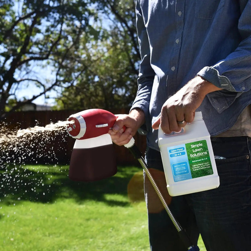Advanced 16-4-8 Lawn Fertilizer - Liquid Lawn Food Spring & Summer Concentrated Spray - Any Grass Type- Fish and Seaweed Kelp- Balanced NPK - Simple Lawn Solutions (1 Quart) by GreenHaven Gardens