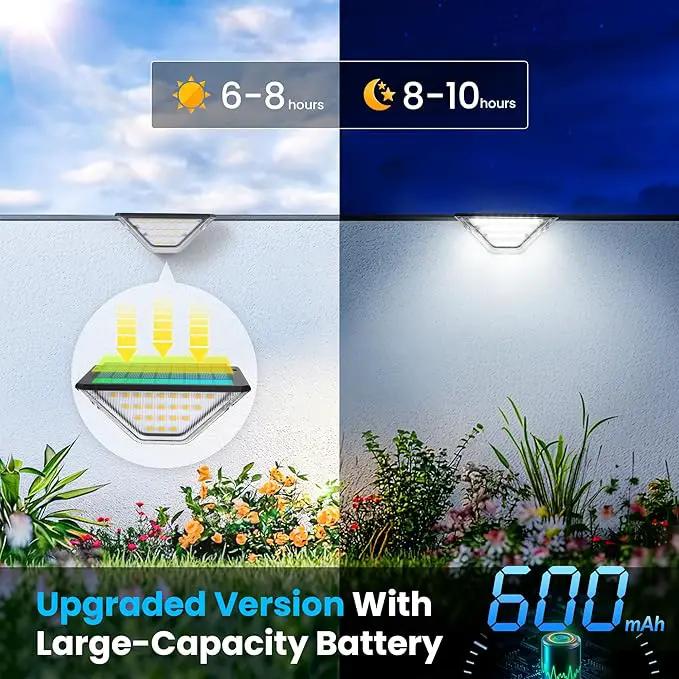 SOLPEX Solar Step Lights Outdoor,Solar Deck Lights for Outside,Two-Sided Stair Lights with 33 LEDs,Waterproof IP65 for Garden,Fence,Deck,Steps,Stair,Porch（16 Pack,Cold White） by GreenHaven Gardens