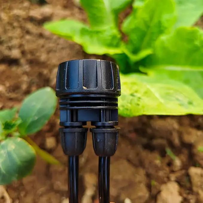 Drip Irrigation Hose Connectors,1/4 Inch Drip Irrigation Tubing x 3/4 FHT Swivel Lock Barbed Dual Hose Adapter, Convert 3/4" Garden Hose to 1/4" Drip Irrigation Parts-5 Pack by GreenHaven Gardens