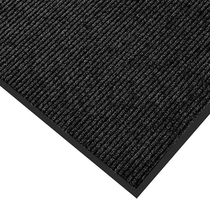 fani Heavy Duty Large Outdoor Indoor Entrance Black Doormat Waterproof Low Profile Entrance Rug Front Door Mat Patio Anti-Skid Rubber Back, 35x72 inch (Black) by GreenHaven Gardens