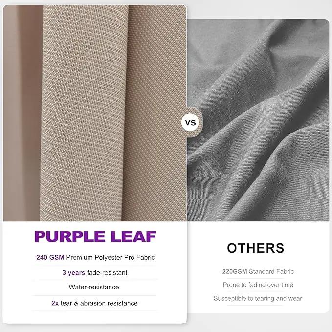 PURPLE LEAF 9' X 12' Left-right Tilting Outdoor Patio Umbrella Swivel Offset Cantilever Heavy Duty Rectangle Aluminum Umbrella with UV Resistant for Deck Pool Patio Backyard, Sand Dune by GreenHaven Gardens