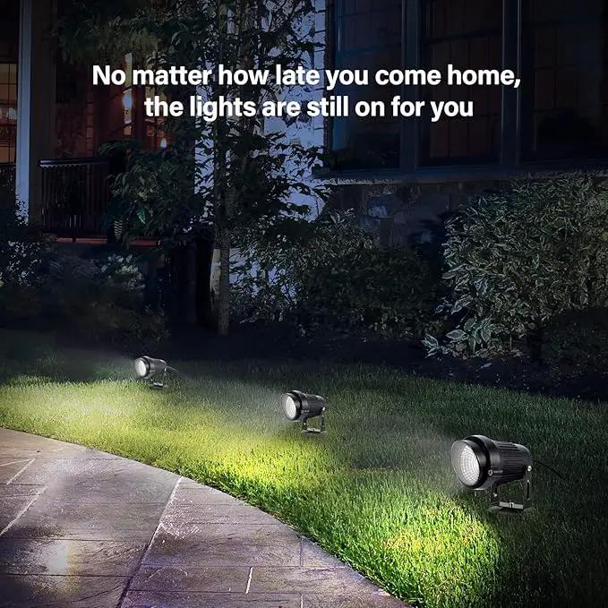 LemonBest Landscape Lights - 5W 110V Outdoor Spotlight - Waterproof IP65-3000K Cool White LED Landscape Lights - 5ft Cable for Yard Garden Patio Driveway House (Include Spike) (2 Pack) by GreenHaven Gardens