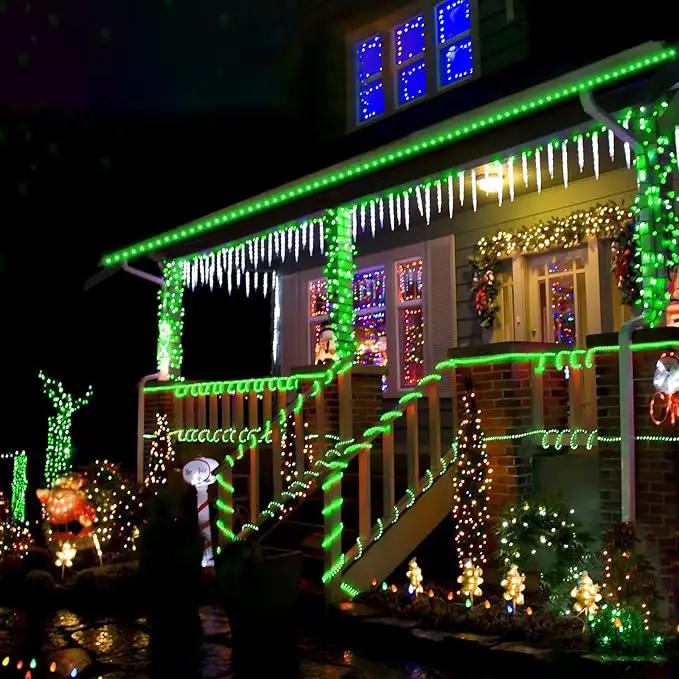 200ft LED Rope Lights Outdoor, 1440 LED Flexible Tube Lights with 8 Modes, Waterproof LED Rope Lighting for Outside, Garden, Patio, Bedroom, Party, Pool, Fences, Indoor Outdoor Decoration (Green) by GreenHaven Gardens