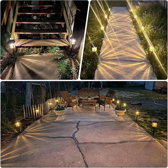 XMCOSY+ Solar Garden Lights Waterproof - 20 LM Solar Pathway Lights, Water Lens Glass Outdoor Lighting for Garden Yard Walkway Driveway Landscape (Warm White) by GreenHaven Gardens