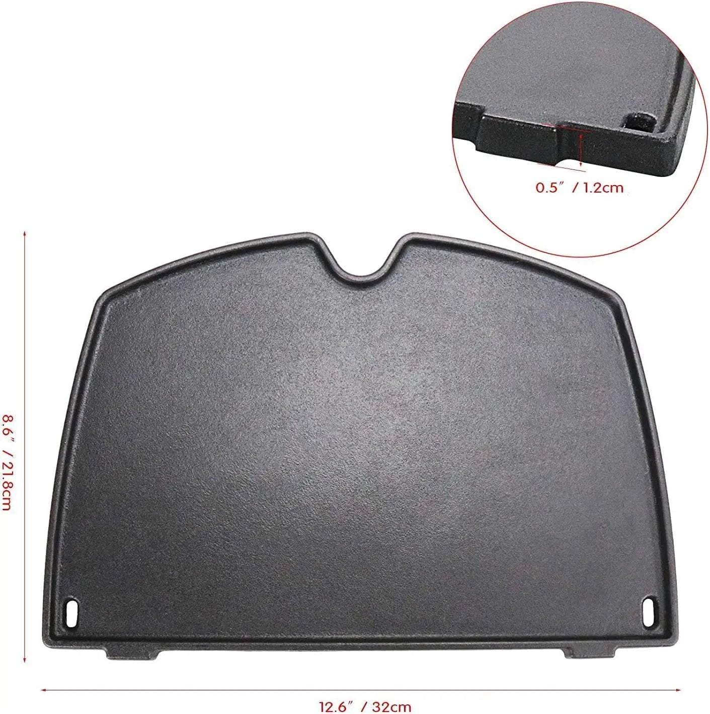 Uniflasy 6558 Cast Iron Griddle Plate for Weber Q1200 Q1000 Q120 Q100 Series Gas Grills, Cooking Griddle Replacement Parts for Weber Q1200 Q1000 Grill Accessories, 12.6 x 8.6 Inches by GreenHaven Gardens