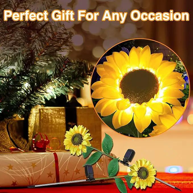 TYNLED Sunflower Solar Garden Lights, 2 Pack Outdoor Solar Powered Garden Stake Lights Waterproof Decoration Flower Landscape Lights for Garden Patio Pathway Backyard by GreenHaven Gardens