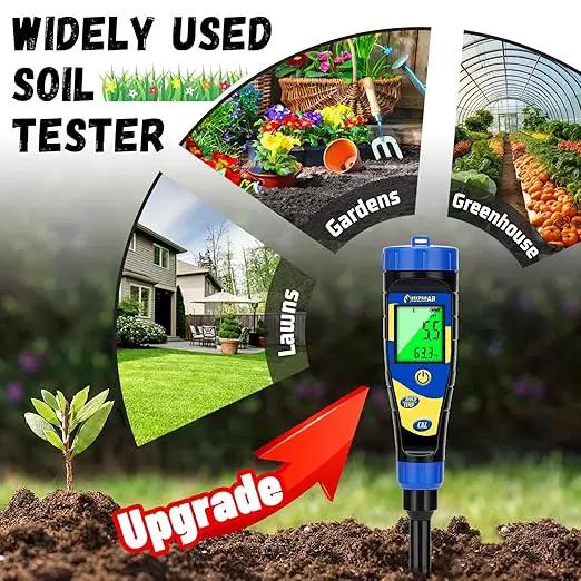 Smart Soil pH Meter for Garden Lawn Digital Soil pH Test Kit for Indoor Plants Soil pH Tester for Grass, Greenhouse, Outdoor, Farming, Yard Plants Measuring Soil pH for House Plant by GreenHaven Gardens
