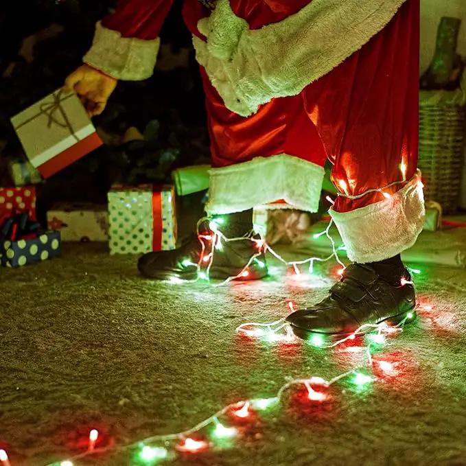 Vivideal 200 LED Red and Green Christmas Lights - 66ft String Lights Indoor Clear Wire 8 Modes Plug in Waterproof Fairy Lights with Timer Memory for Indoor Outside Bedroom Home Party Decorations by GreenHaven Gardens
