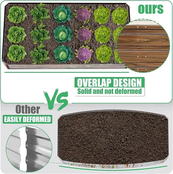 SnugNiture Galvanized Raised Garden Bed 6x3x2FT Outdoor Large Metal Planter Box Steel Kit for Planting Vegetables, Flowers by GreenHaven Gardens