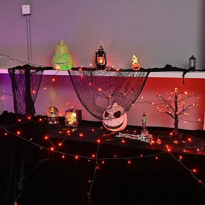 600 LED Halloween Lights, 216 FT Waterproof Halloween String Lights, Orange Halloween Lights Outdoor with 8 Lighting Modes for Halloween Outdoor Party Yard Garden Decoration by GreenHaven Gardens