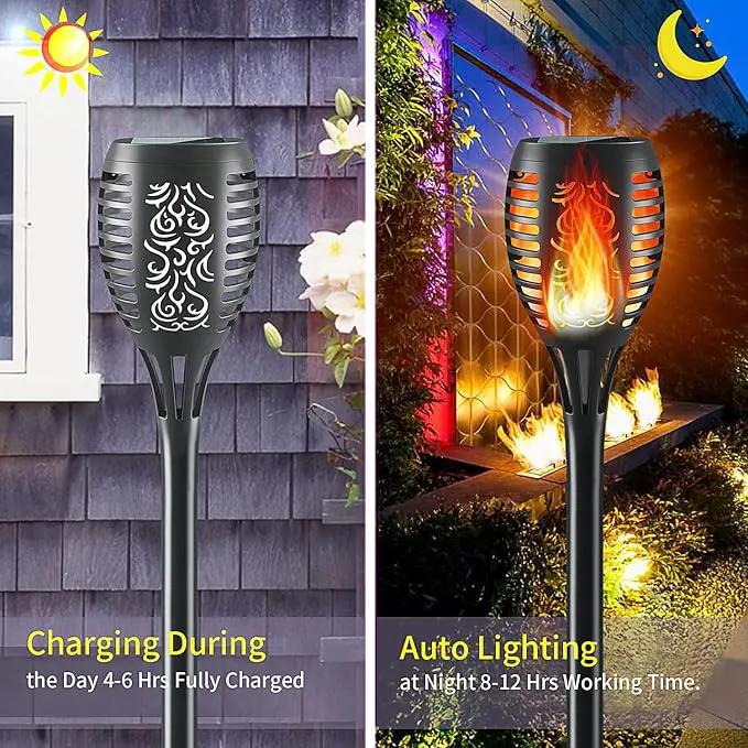 Solar Lights Outdoor, 12LED Tiki Solara Torch Light with Flickering Flame,IP65 Waterproof Mini Solar Torch Light for Outside Garden Patio Pathway Yard Decorations (8pcs) by GreenHaven Gardens