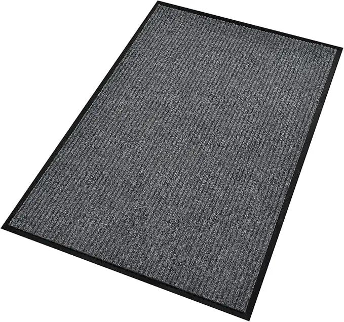 fani Heavy Duty Large Outdoor Indoor Entrance Doormat Waterproof Low Profile Entrance Rug Front Door Mat Patio Anti-Skid Rubber Back, 31x47 inch (Light Grey) by GreenHaven Gardens