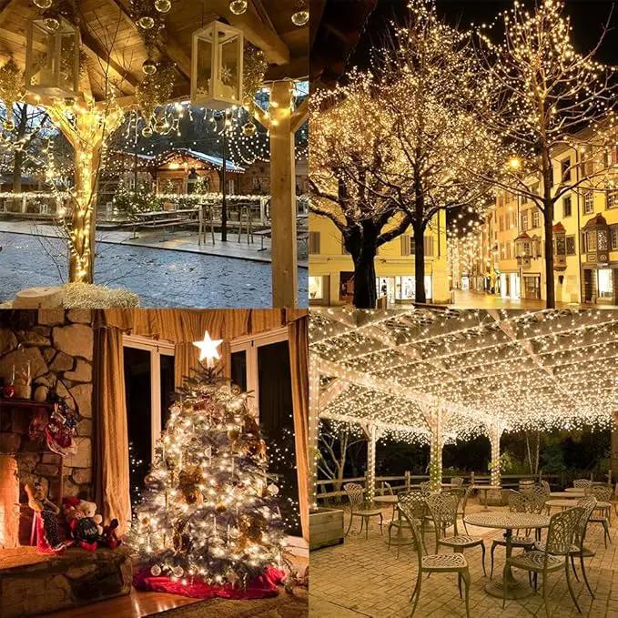 Fairy Lights Plug in,328FT 2000 LEDs Waterproof String Lights,Twinkle Light with Remote for Outdoor Indoor Christmas Wedding Birthday Garden Party Decorations,2 Inch Space,Warm White by GreenHaven Gardens