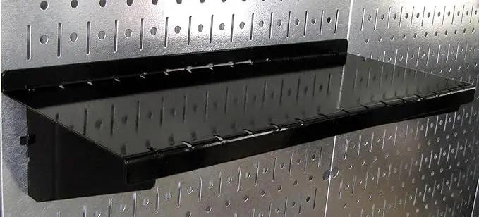 Wall Control Pegboard Organizer 4 ft. Metal Pegboard Standard Tool Storage Kit with Galvanized Toolboard and Black Accessories by GreenHaven Gardens