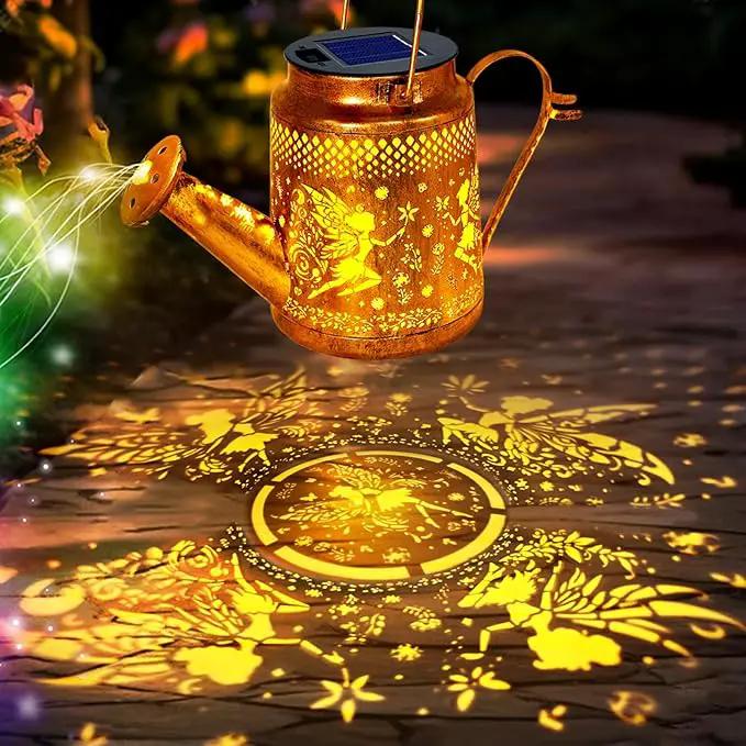 Solar Watering Can Lights, Fairy Hanging Lanterns Outdoor, Gardening Gifts for Mom Women Grandma Birthday, Waterproof Solar Lights Garden Decor for Outside Yard Art Patio Porch Lawn Backyard, 1 Pack by GreenHaven Gardens