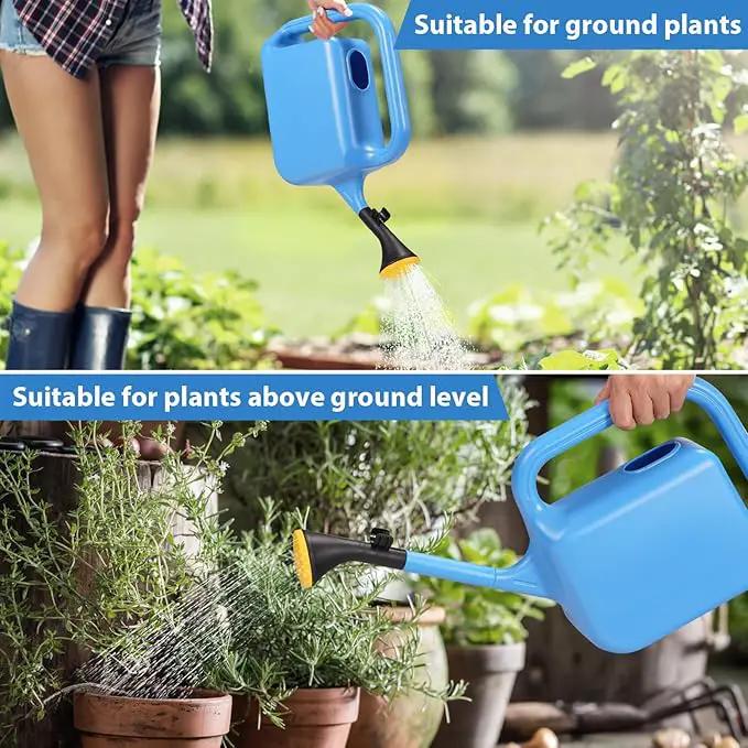 Outdoor Watering Can for Plants Indoor Watering Can for Houseplants 3/4 Gallon 3L (Blue) by GreenHaven Gardens