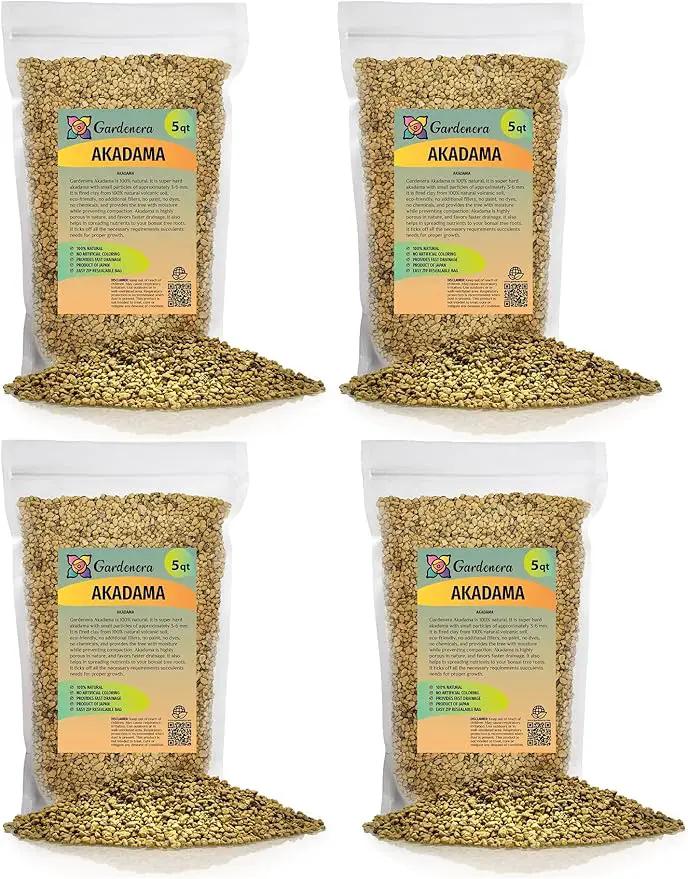 Pure Hard Akadama for Bonsai/Succulent Soil - 20 Quart - Small Grain for Cactus, Bonsai Plants Soil Amendment, Prevent Over Water by GreenHaven Gardens