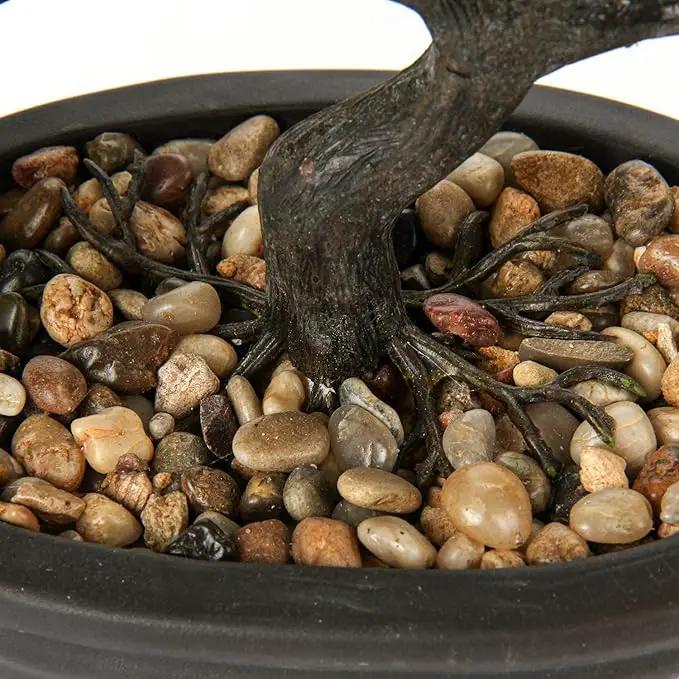 Artificial Bonsai Tree Juniper Faux Plants Indoor Small Fake Plants Decor with Ceramic Pots for Home Table Office Desk Bathroom Shelf Bedroom Living Room Farmhouse Decorations by GreenHaven Gardens