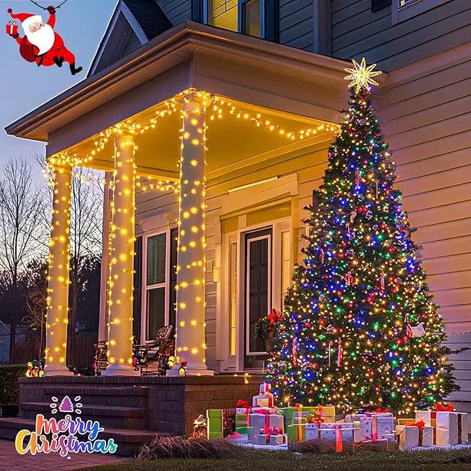 JMEXSUSS 200 LED Christmas String Lights Outdoor Waterproof, 66ft Color Changing String Lights Plug in, Warm White & Multicolor Christmas Lights for Trees Yard Wedding Xmas Party by GreenHaven Gardens