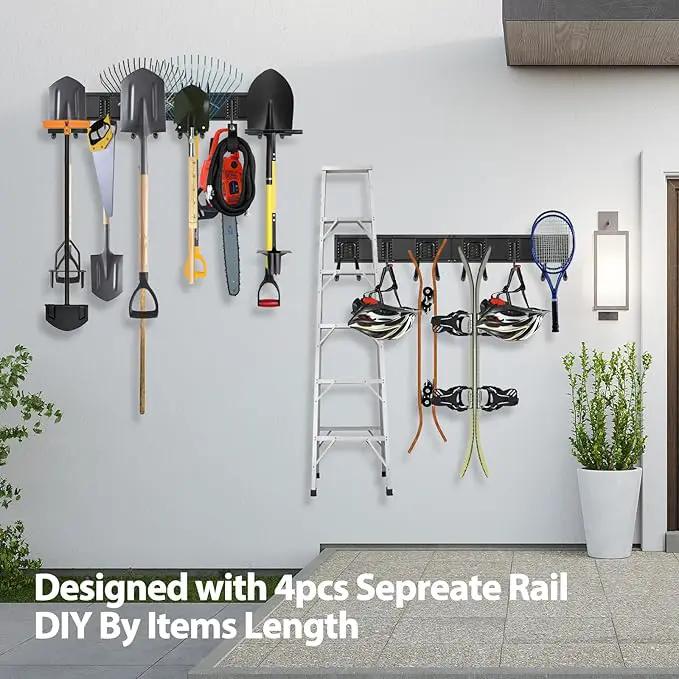 Garage Tool Organizer Wall Mounted, 64 Inches Adjustable Garden Tool Organizer Rack, 20 Pcs Heavy Duty Yard Tool Organizer Hold Up to 900lbs by GreenHaven Gardens