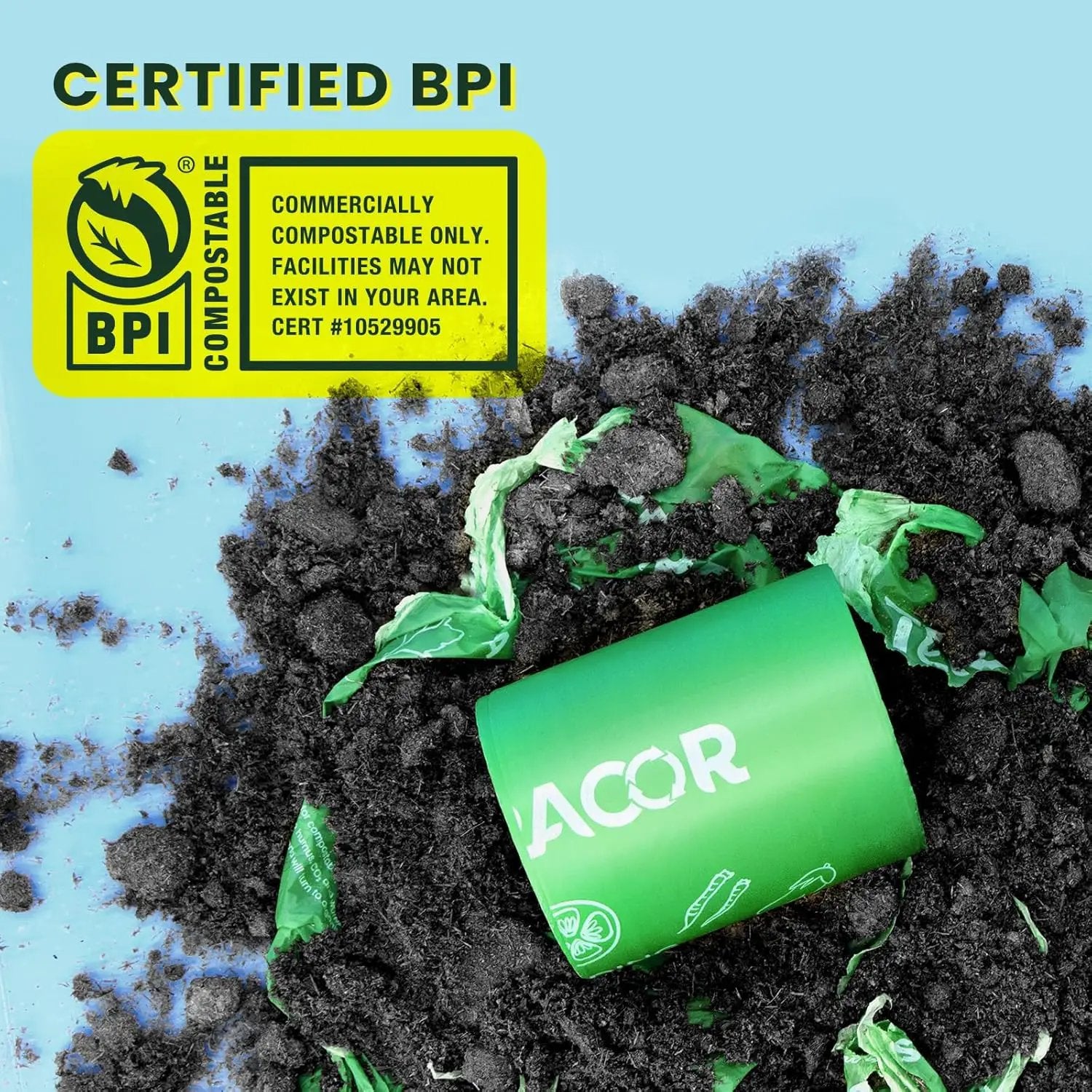 3 Gallon Compostable Trash Bags, Compost Bags for Countertop Bin, 200 Count (Pack of 2) BPI Certified and Meet The ASTM D6400 Standard by GreenHaven Gardens