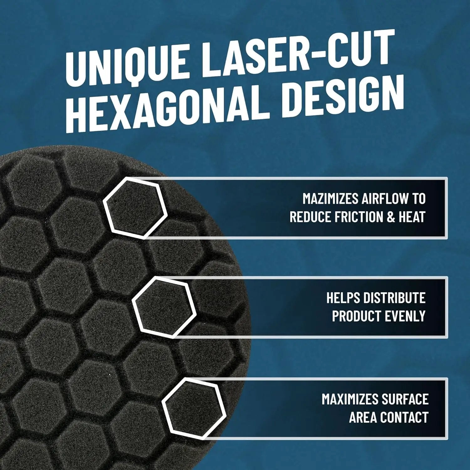 Chemical Guys Hex-Logic Finishing Pad Black (6.5 Inch) (3 Pack) – Ultra Soft Foam Pads for Wax, Sealant & Glaze Application On Large Panels by GreenHaven Gardens