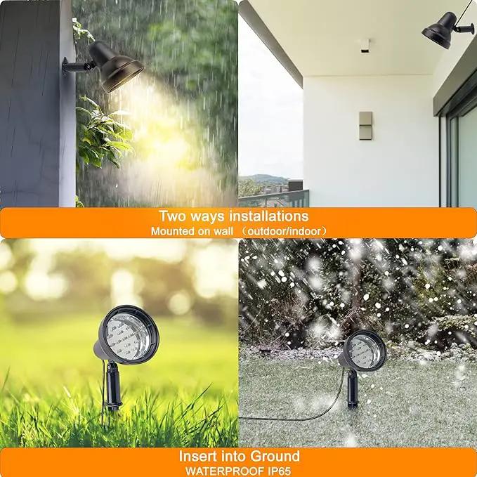 SUNLONG Solar Powered Spot Lights Outdoor Waterproof 2 in 1 Bright Solar SpotLights Power Adjustable for Flag Yard Flagpole Landscape Dusk to Dawn 2 x Spots Warm White by GreenHaven Gardens