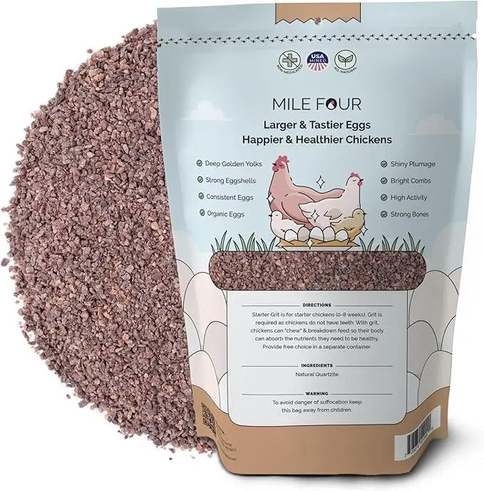 Chick Grit for Baby Chicks - Chickens Age 0-8 Weeks, 100% Natural Mineral Chick Grit Quartzite, Poultry Grit Digestive Aid, USA Mined, 4 lbs by GreenHaven Gardens