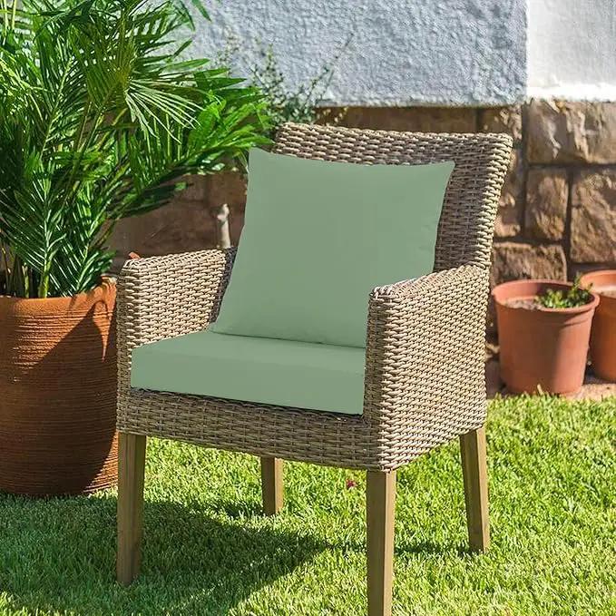 Outdoor Chair Cushions, Waterproof Outdoor Cushions for Patio Furniture w/Fade-Resistant, Removable & Machine-Washable Covers, 19x19 Inch, Ideal for Seat in Gardens/Porch – Set of 1/2/4, Sage Green by GreenHaven Gardens