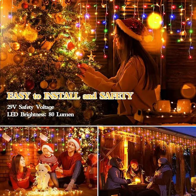 49FT 480LED Christmas Lights Decorations Waterproof 8 Modes Christmas Lights Outdoor with Memory and Timer Fairy Lights Plug-in Christmas String Lights for Holiday Party Wedding Home Roof by GreenHaven Gardens