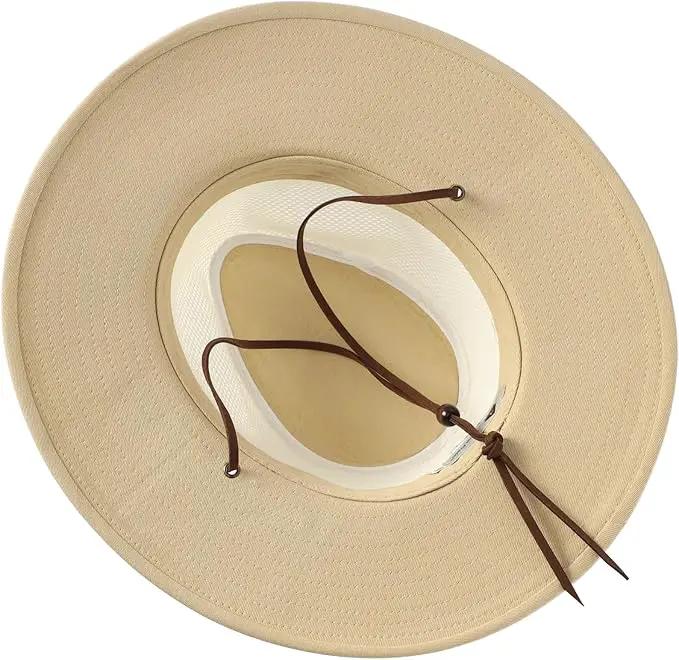 Home Prefer Cotton Summer Fedora Hat Wide Brim Sun Hats for Men Women UPF 50+ Sun Protection Cap for Fishing Hiking by GreenHaven Gardens