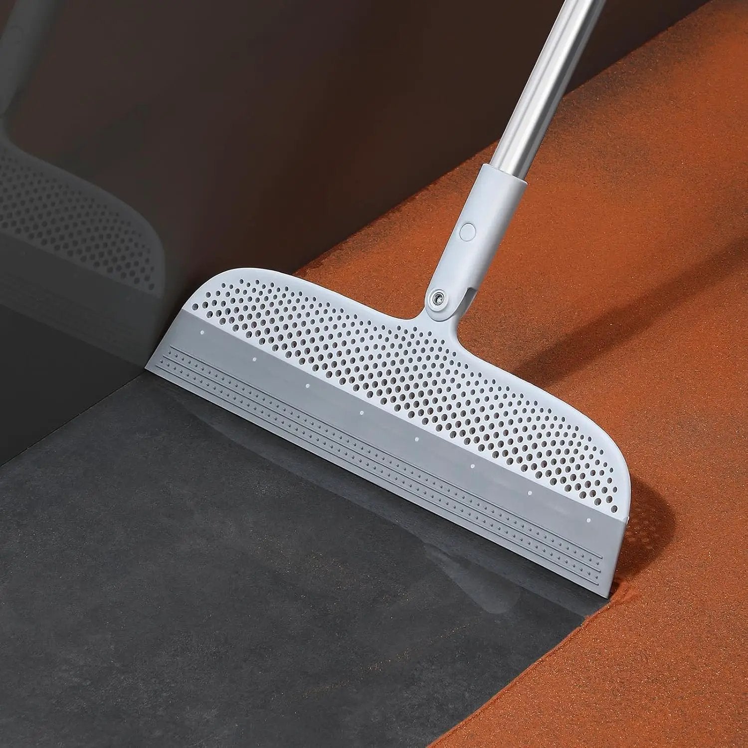 Magic Broom Floor Squeegee Pet Hair Remover, Silicone Squeegee Broom for Floor, 51.77" Long Handle for Carpet, Bathroom Tile, Hardwood, Fur,Garage, Liquid Spills, Fine Dust by GreenHaven Gardens